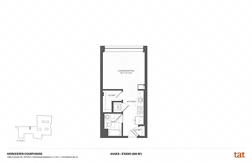 Floor plan 1 Bedroom Townhouse