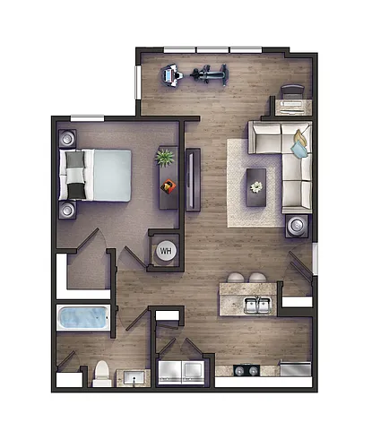 Floor plan The Bailey with Sunroom