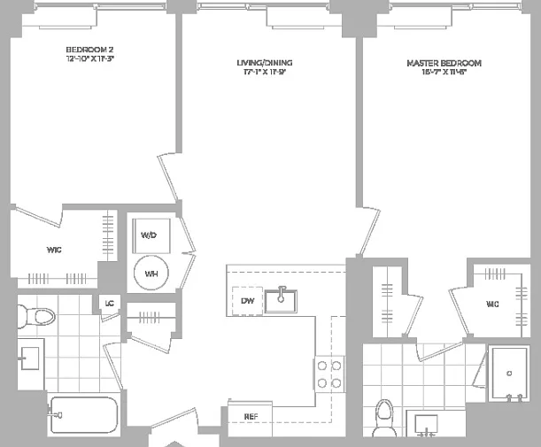 B1.2 -2x2 floor plan Hamilton Cove