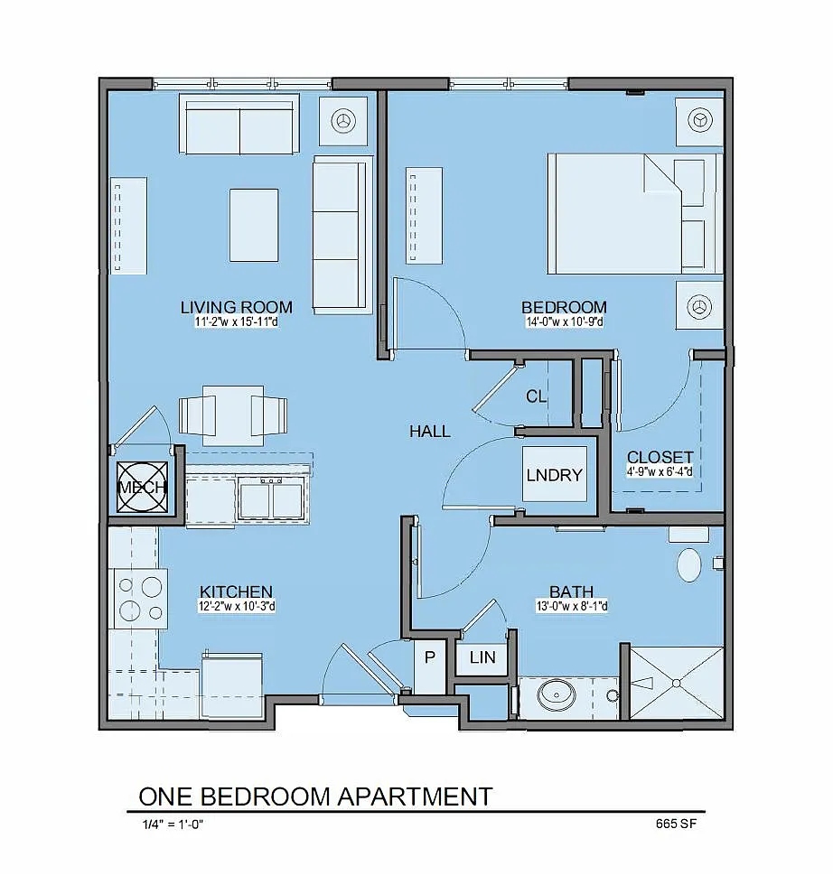 Floor plan One Bedroom