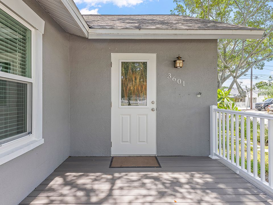 A brand new front deck creates a warm welcome and a perfect spot to relax outdoors.