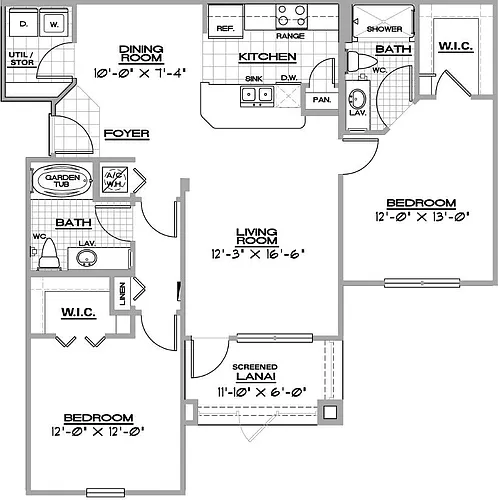 Floor plan Duetto-Lanai