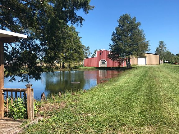 pond, barn and shop