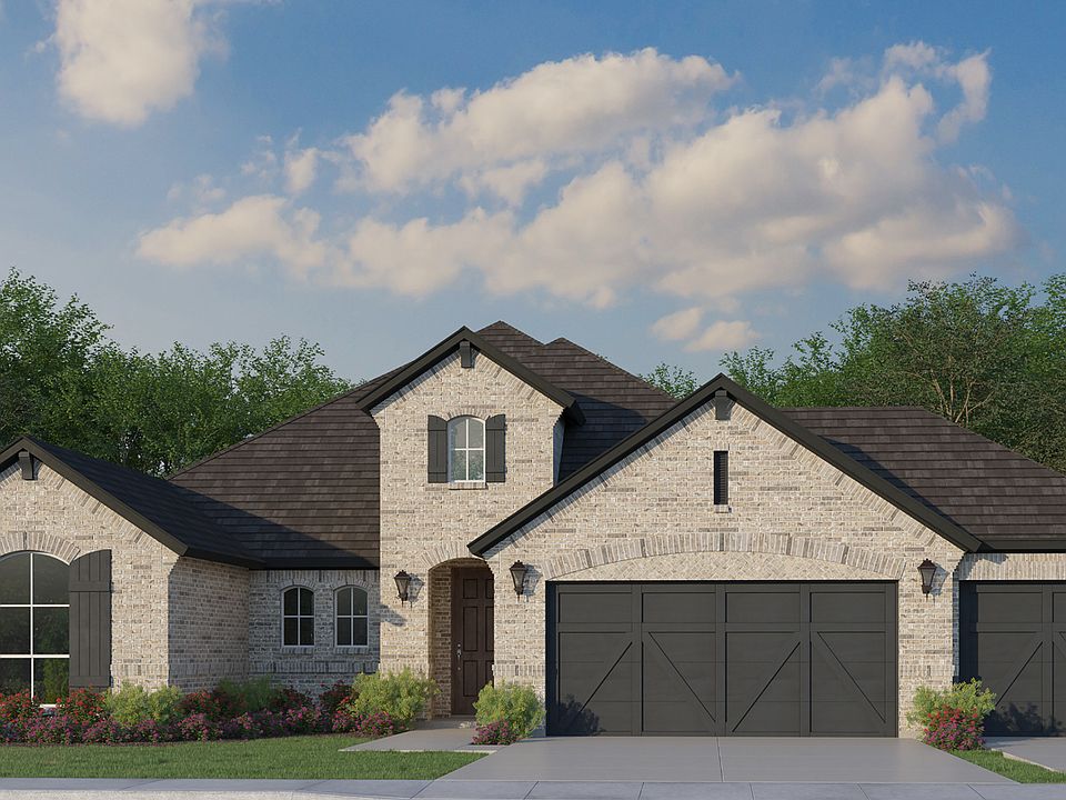 Plan 1690 Elevation A with 3 Car Garage