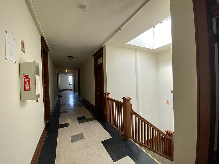 Looking down hallway.