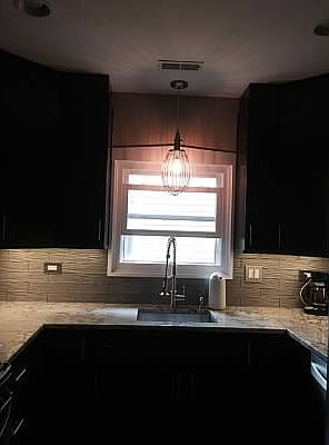 View of sink in new kitchen