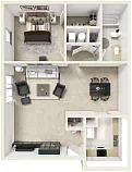 Floor plan One Bedroom Luxury Flat