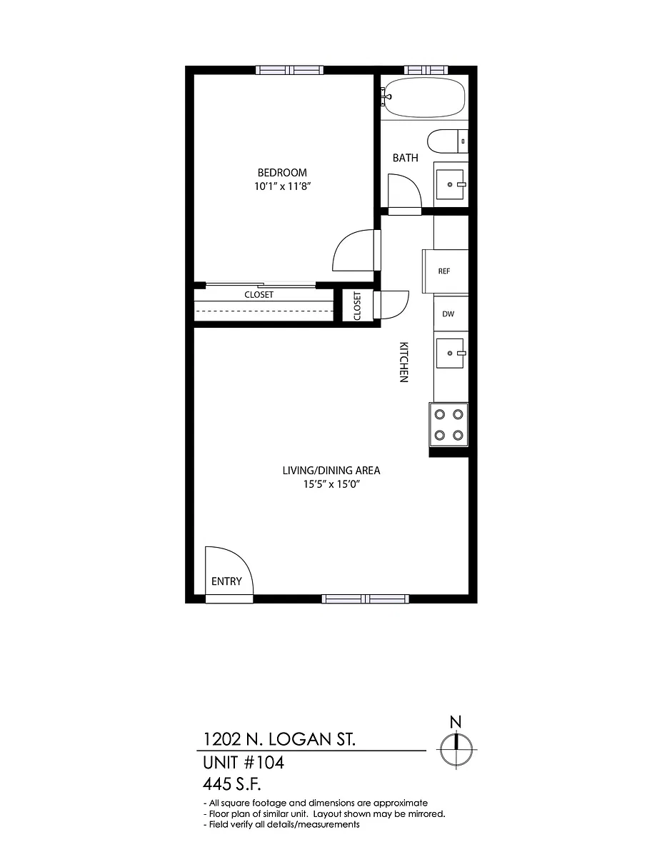 Floor plan 1 Bedroom