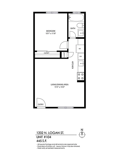 Floor plan 1 Bedroom