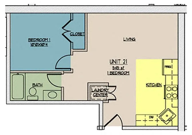 Floor plan The Lofts at One Eleven 221