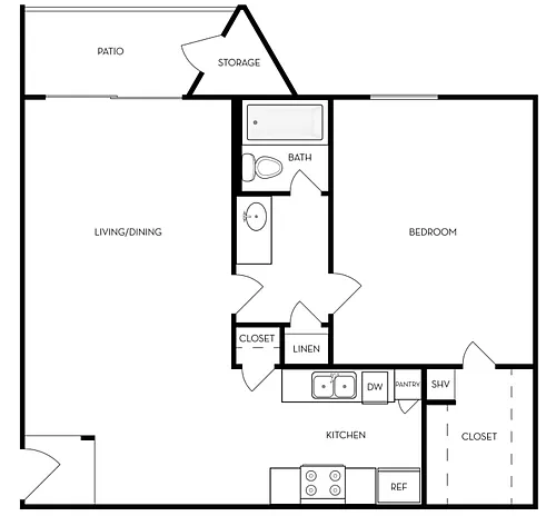 Floor plan 1B Large