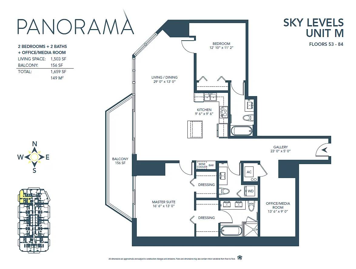 Floor plan M Line - Sky Level