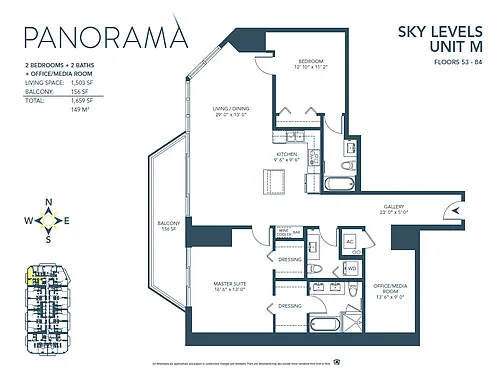 Floor plan M Line - Sky Level