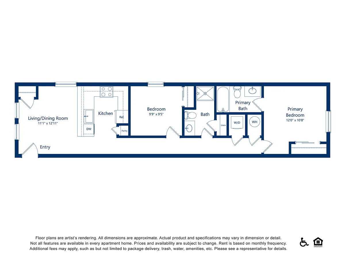 Floor plan 2x1 - 900 sqft - B2