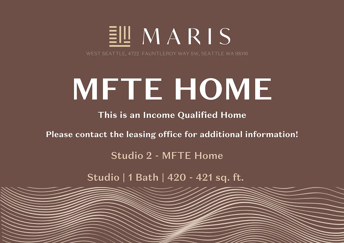 Floor plan Studio 2 MFTE