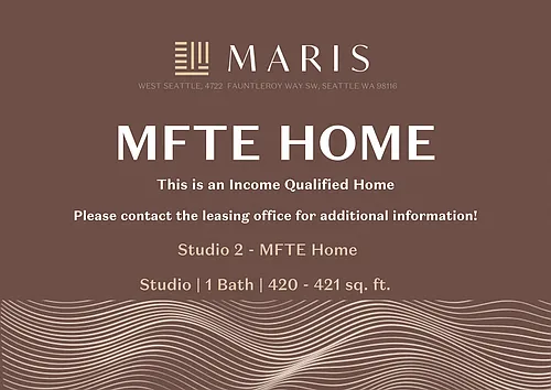 Floor plan Studio 2 MFTE
