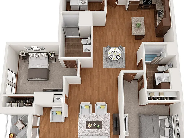 Floor Plan B | Domain | Apartments in Madison, WI Floor Plan B | Domain | Apartments in Madison, WI
