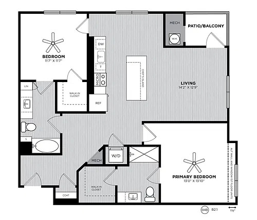 Floor plan B4B Marconi 40B