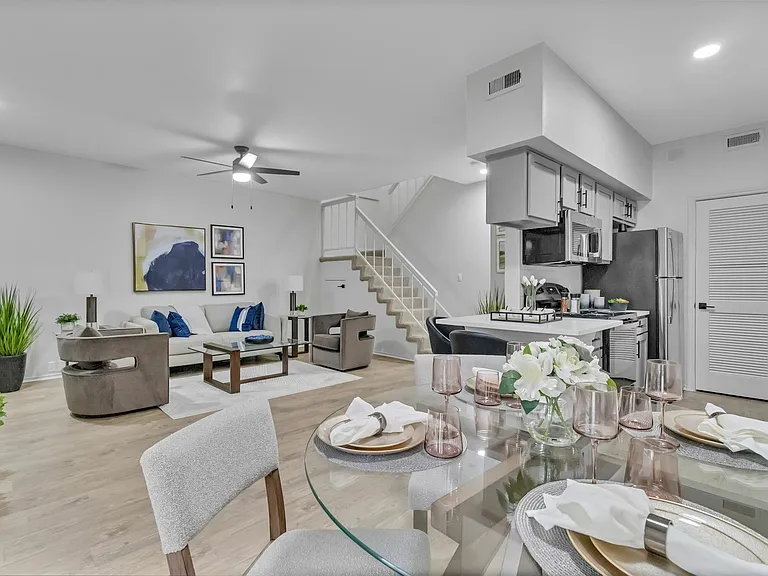 Kitchen and Living Room Townhome
