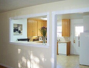 updated kitchen with open bar area