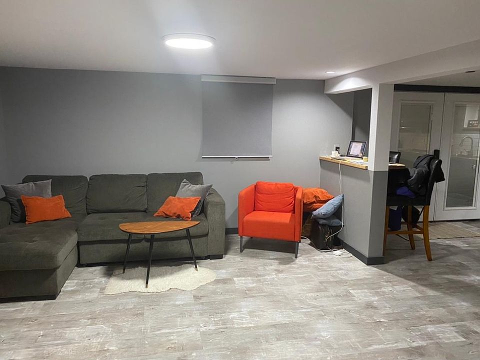 Living room small bar and front door