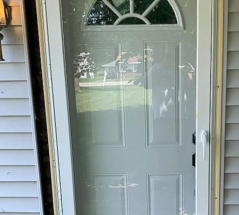 Slider was replaced with a brand new front door.