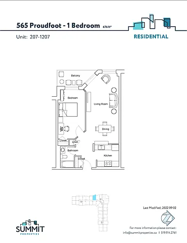 Floor plan 1A - 607