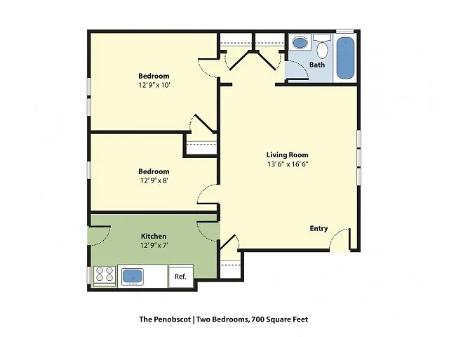 Floor plan Dog Friendly Penobscot