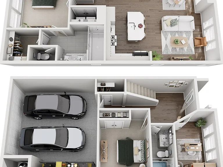 Experience luxury living in this elegant two-story apartment featuring modern amenities. Experience luxury living in this elegant two-story apartment featuring modern amenities.