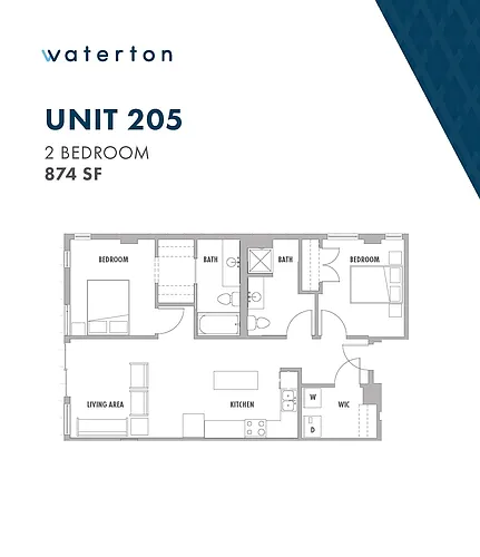 Floor plan 2 Bed 2 Bath