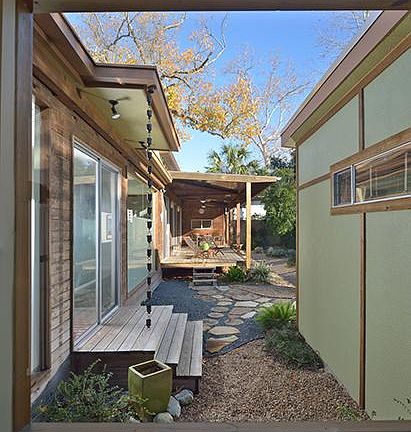 The view from the Gallery of the garden and back porch.