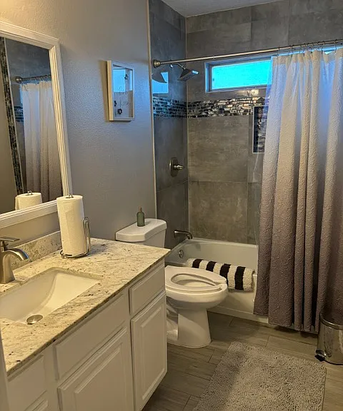 Bathroom #2 includes a full tub & shower.