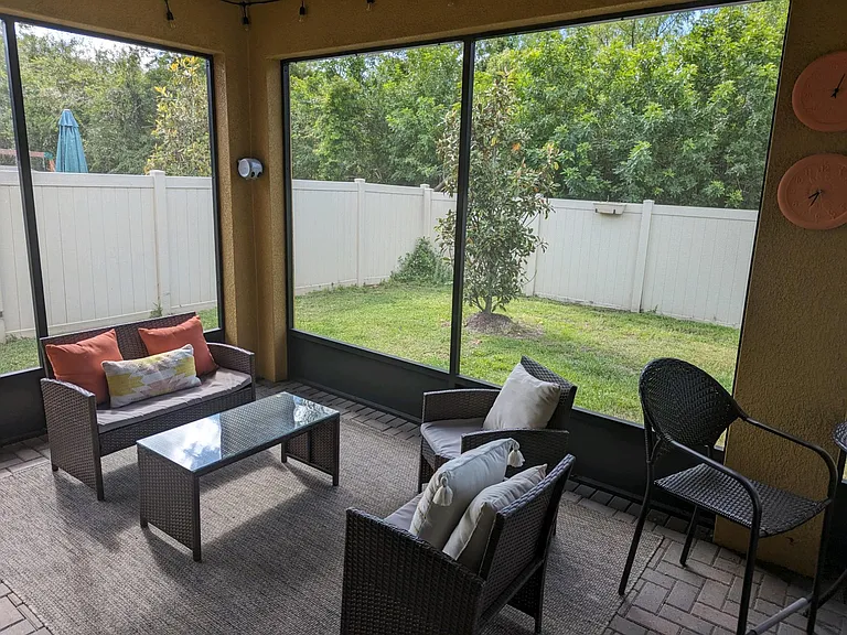Screened-In Patio with Pavers