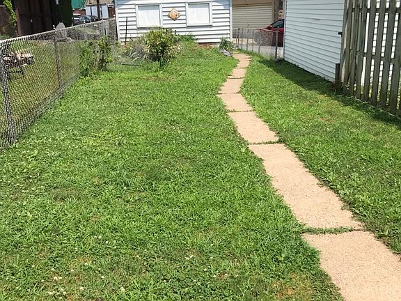 Back yard and one car garage