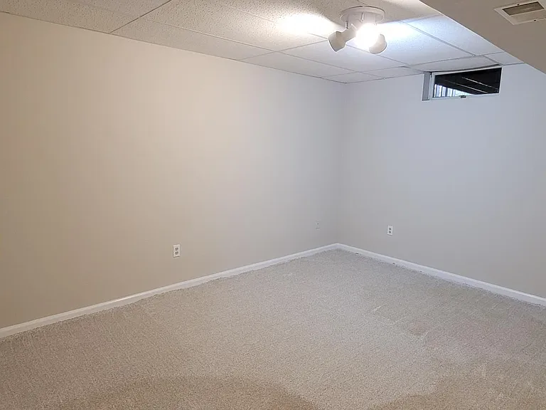 Basement area #4 with door that closes, office or bedroom space