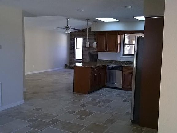 Kitchen into family room