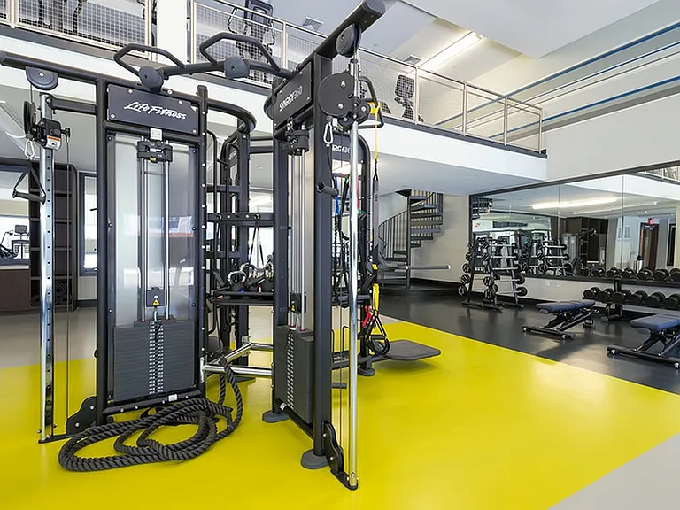 Expansive, two story club-quality fitness center