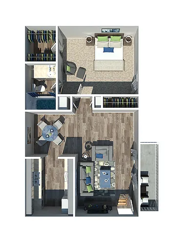 Floor plan 1X1