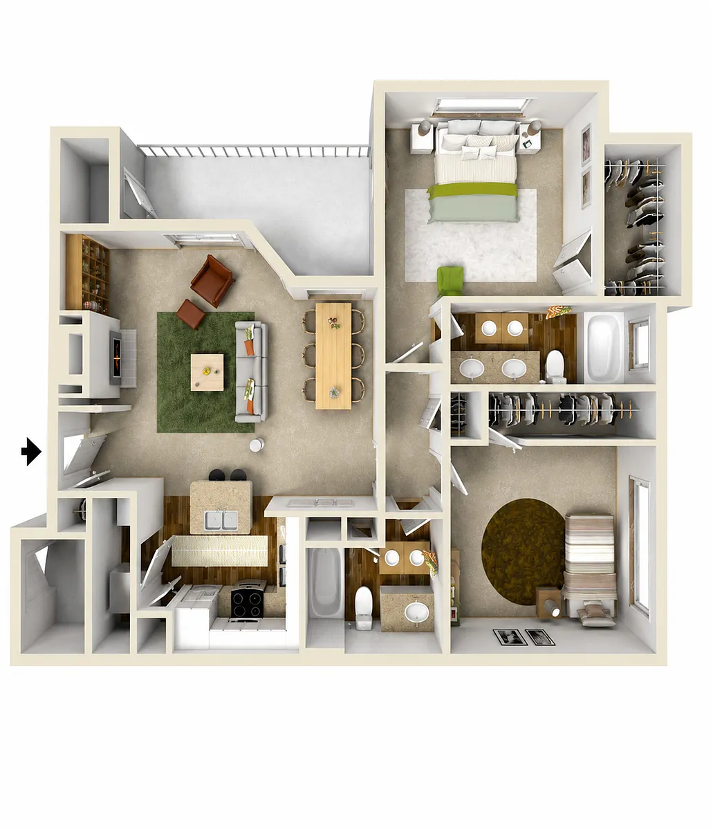 Floor plan B3 Upgraded