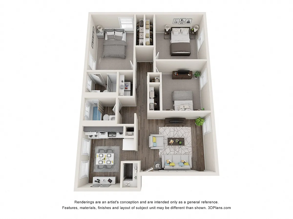 Floor plan 3 Bed 2 Bath