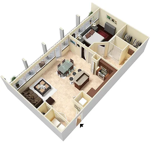 Floor plan Bering Tower