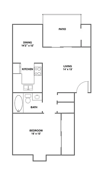 Floor plan 1 bedroom