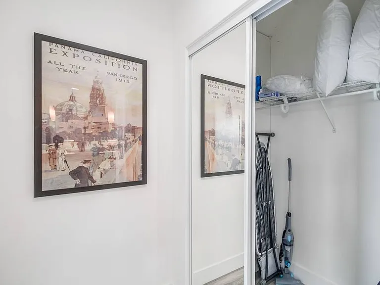 Iron table, extra pillows and a vacuum