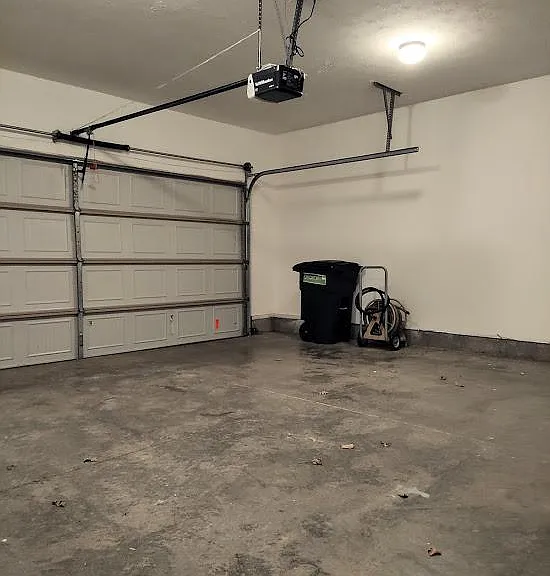 The two car attached garage.
