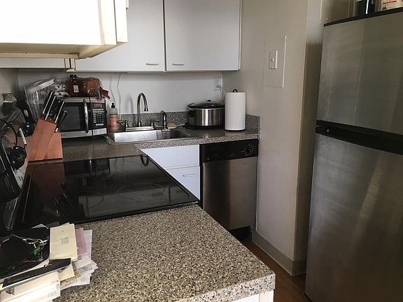 Kitchen with stainless steel appliances