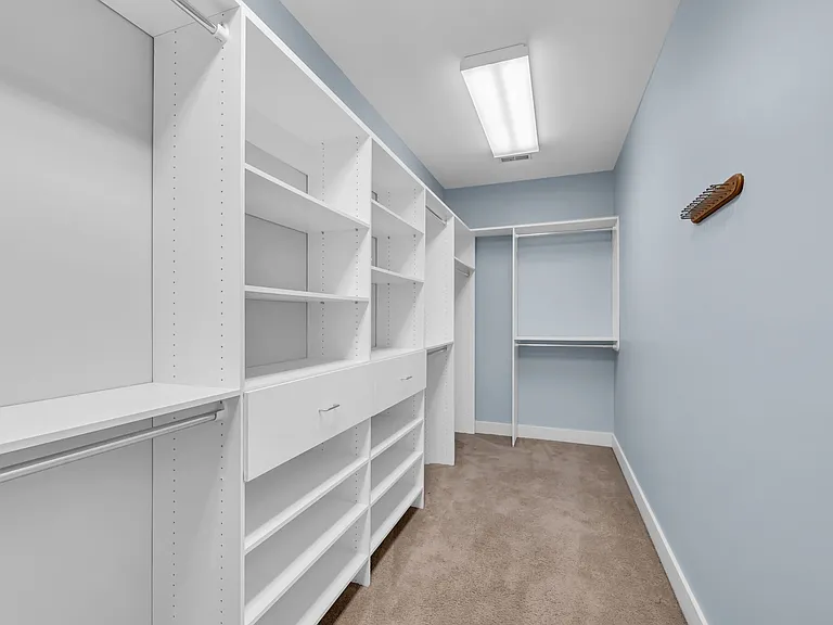 primary bedroom has large walk-in closet
