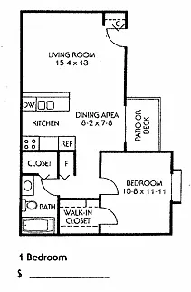 Floor plan One Bedroom