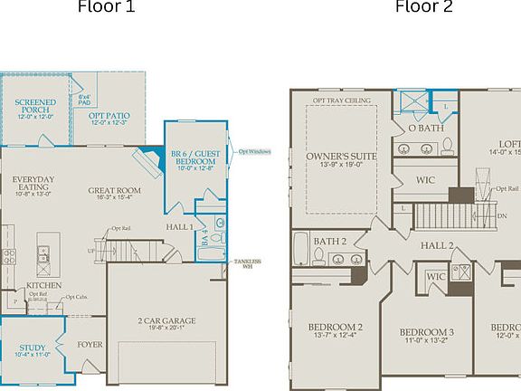 Floor Plan Level 1 Level 2