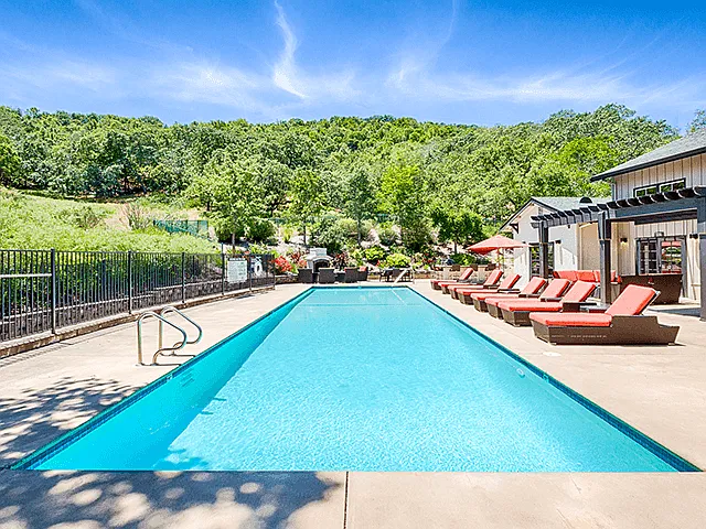 Resort style pool at Crooked Oak at Loma Verde Preserve, 130 Cielo Lane