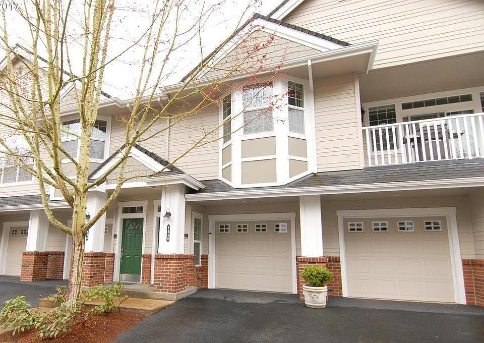Front door and garage